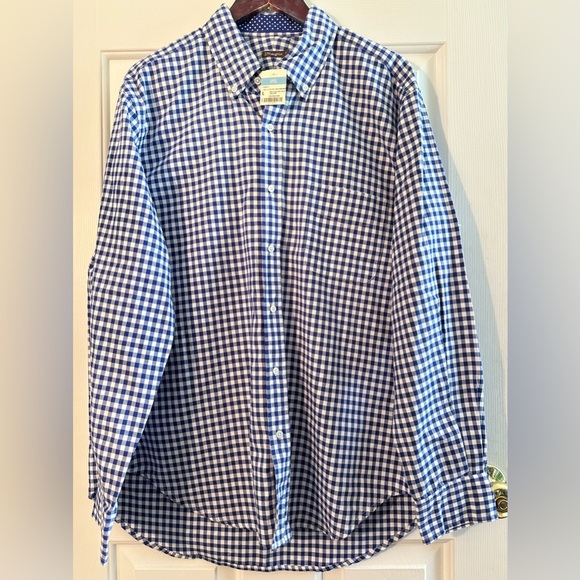 J. McLaughlin Other - NWT J. McLaughlin Men L Carnegie Long Sleeve Button Down Blue Check Gingham $148